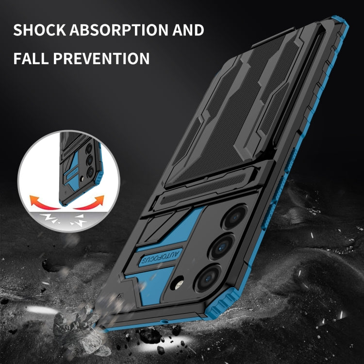 For Samsung Galaxy S22+ 5G Armor Card PC + TPU Phone Case