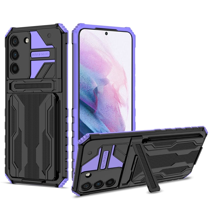 For Samsung Galaxy S22+ 5G Armor Card PC + TPU Phone Case
