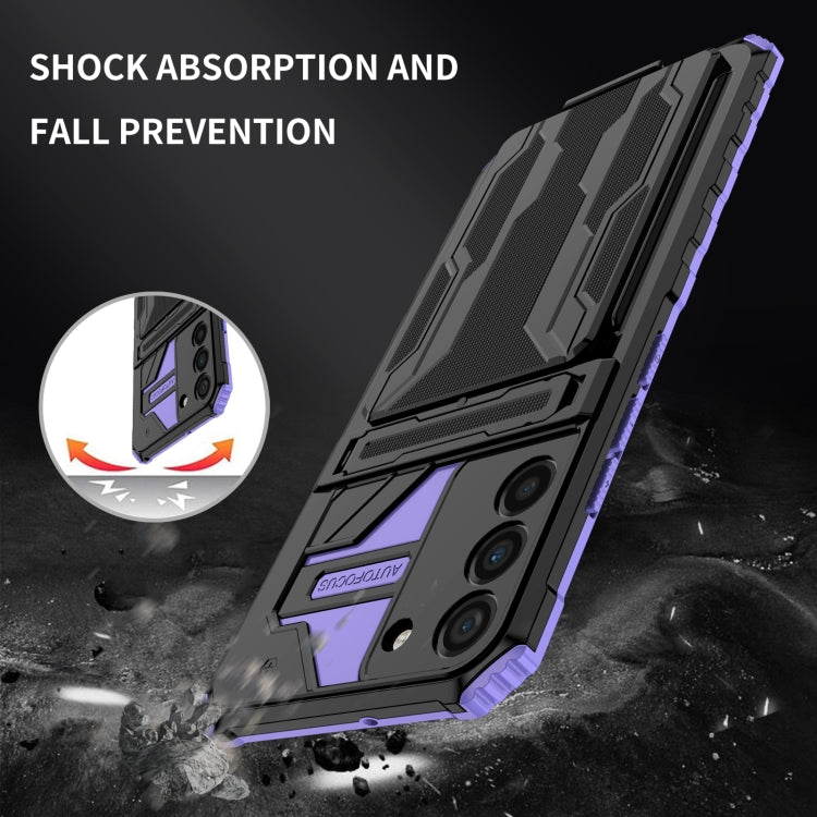 For Samsung Galaxy S22+ 5G Armor Card PC + TPU Phone Case