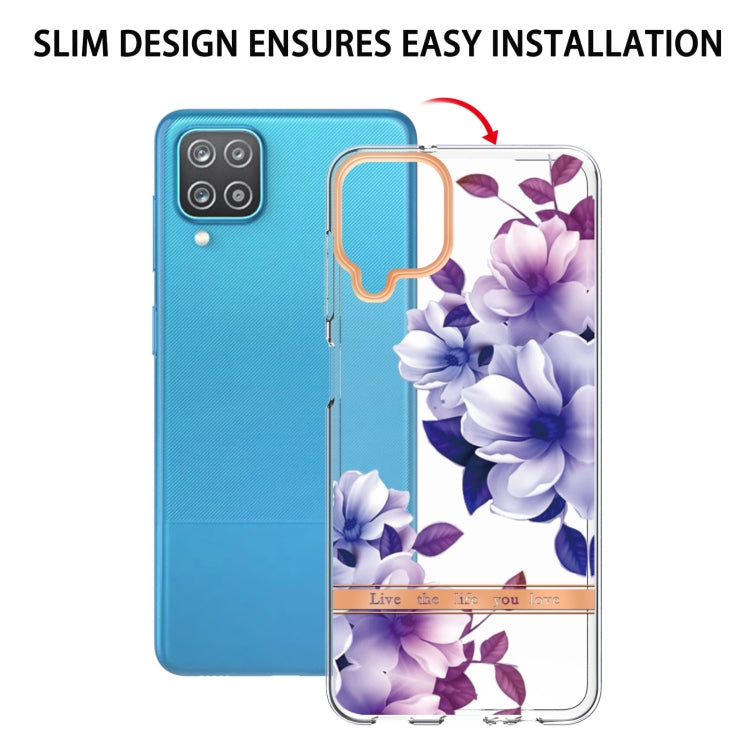 For Samsung Galaxy A12 Flowers and Plants Series IMD TPU Phone Case