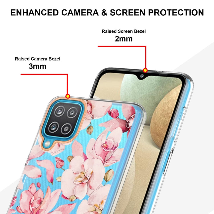 For Samsung Galaxy A12 Flowers and Plants Series IMD TPU Phone Case