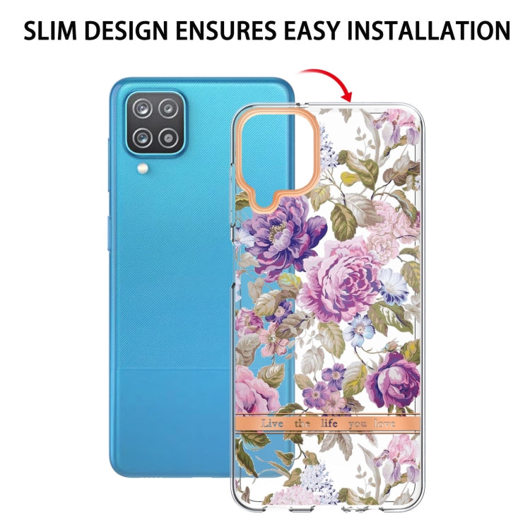 For Samsung Galaxy A12 Flowers and Plants Series IMD TPU Phone Case