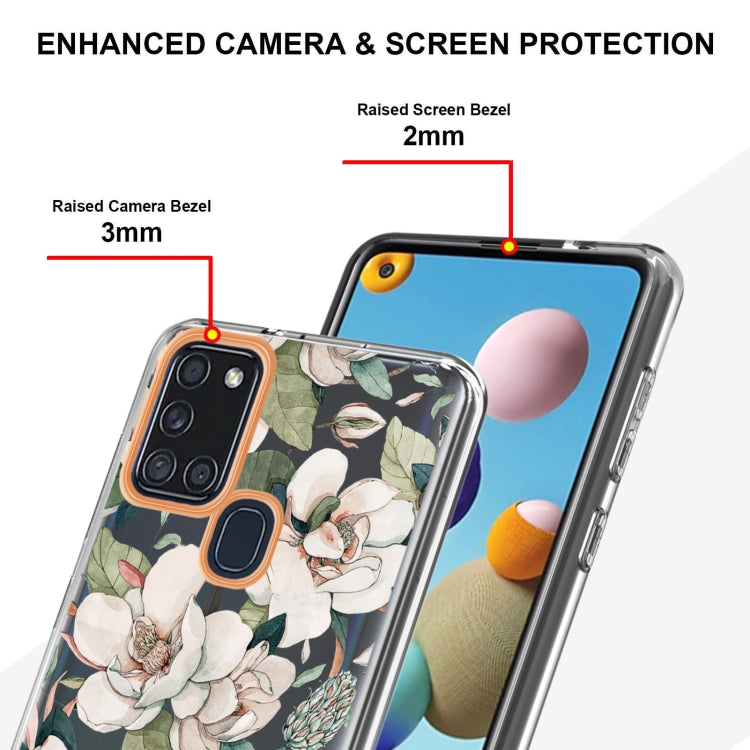For Samsung Galaxy A21s Flowers and Plants Series IMD TPU Phone Case