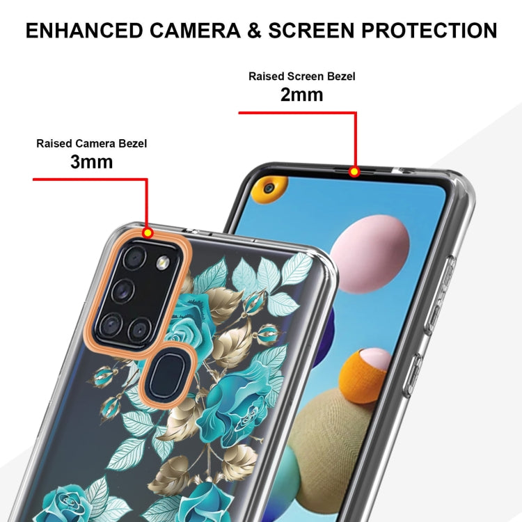 For Samsung Galaxy A21s Flowers and Plants Series IMD TPU Phone Case