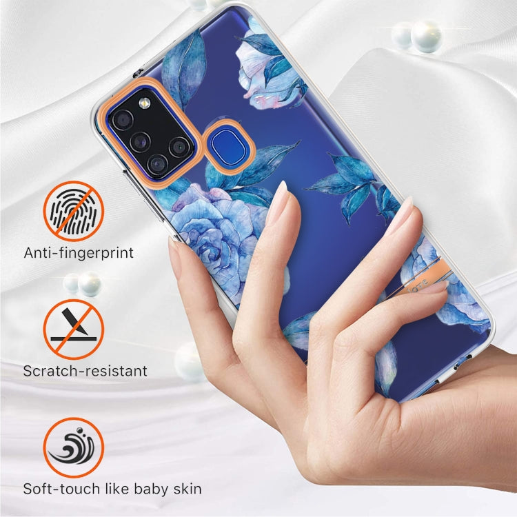 For Samsung Galaxy A21s Flowers and Plants Series IMD TPU Phone Case