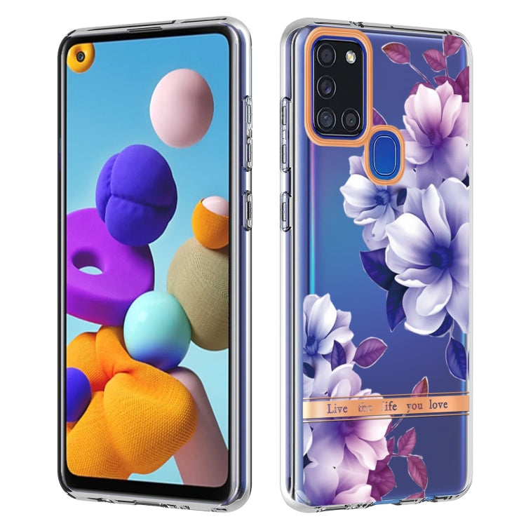 For Samsung Galaxy A21s Flowers and Plants Series IMD TPU Phone Case