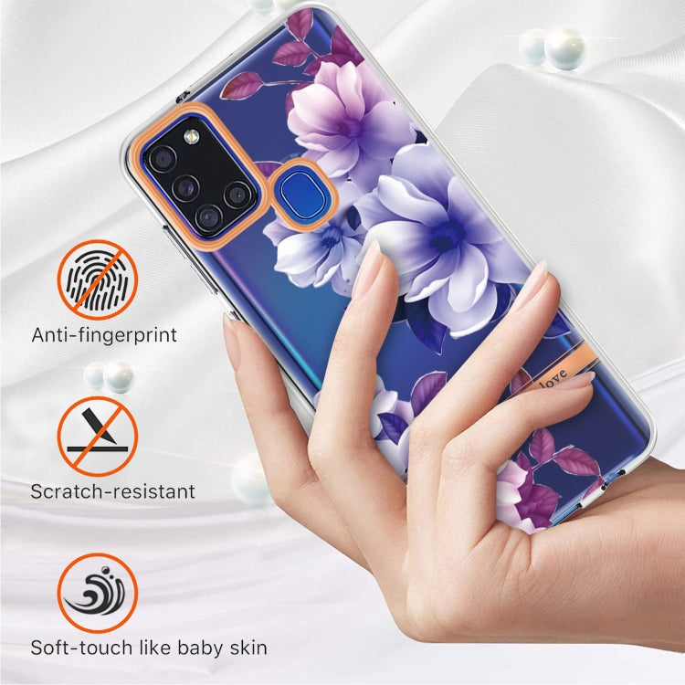 For Samsung Galaxy A21s Flowers and Plants Series IMD TPU Phone Case