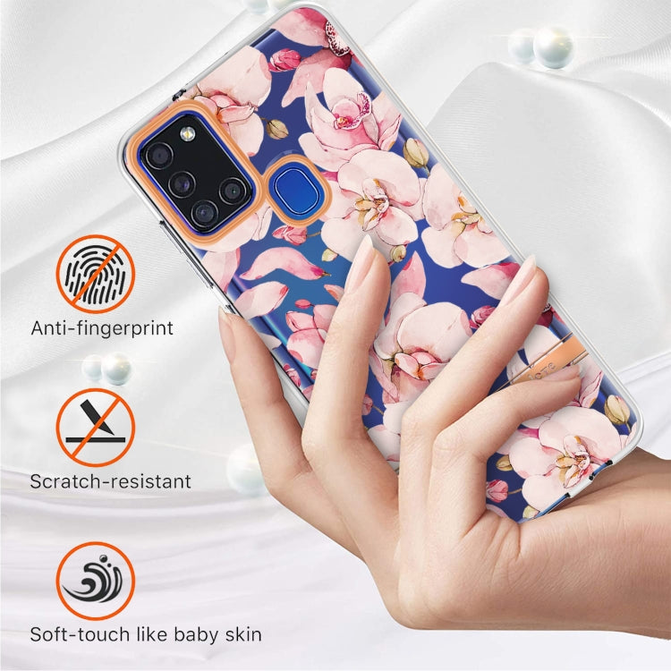 For Samsung Galaxy A21s Flowers and Plants Series IMD TPU Phone Case