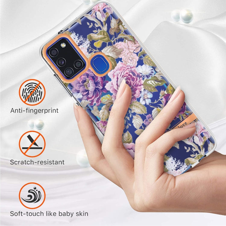 For Samsung Galaxy A21s Flowers and Plants Series IMD TPU Phone Case