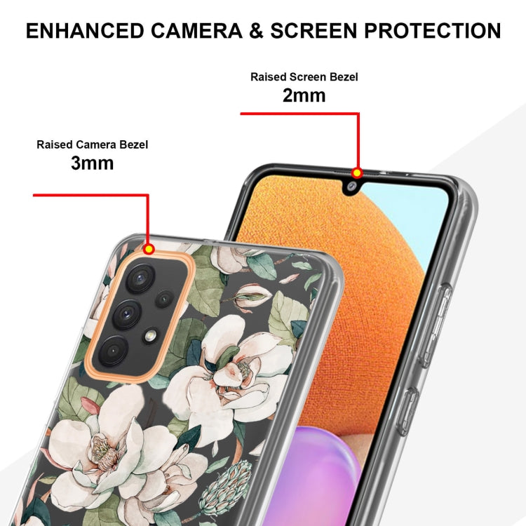 For Samsung Galaxy A32 4G Flowers and Plants Series IMD TPU Phone Case
