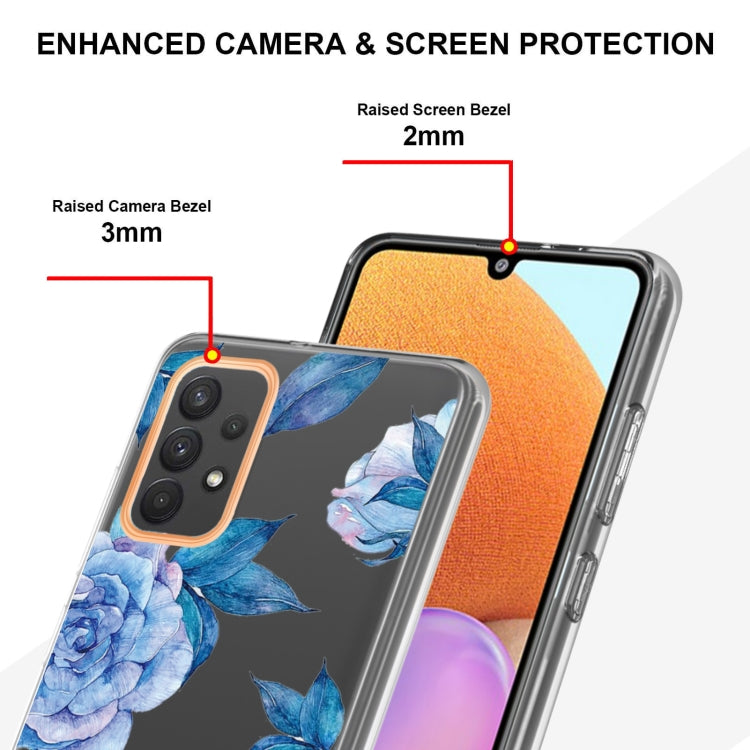 For Samsung Galaxy A32 4G Flowers and Plants Series IMD TPU Phone Case