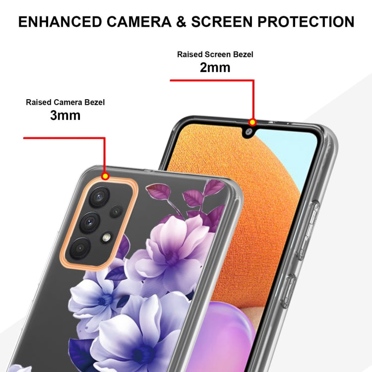 For Samsung Galaxy A32 4G Flowers and Plants Series IMD TPU Phone Case
