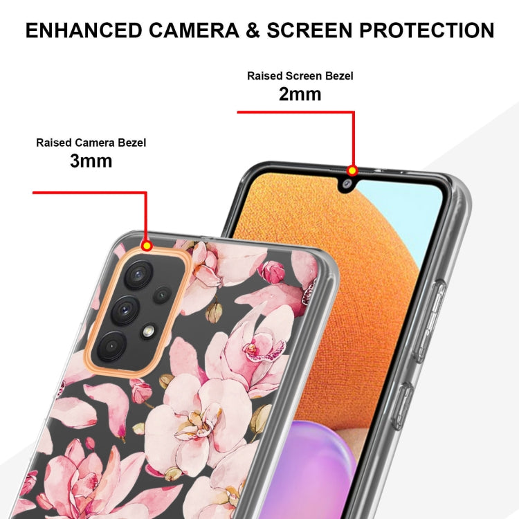 For Samsung Galaxy A32 4G Flowers and Plants Series IMD TPU Phone Case