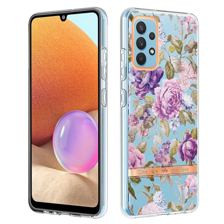 For Samsung Galaxy A32 4G Flowers and Plants Series IMD TPU Phone Case