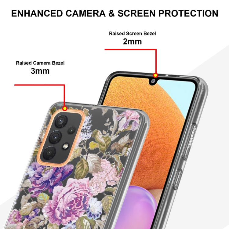 For Samsung Galaxy A32 4G Flowers and Plants Series IMD TPU Phone Case