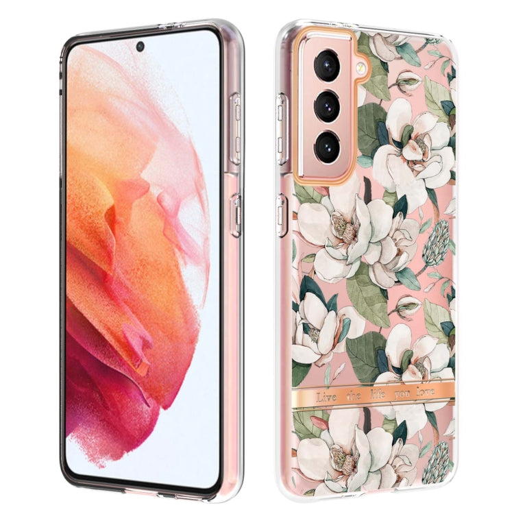 For Samsung Galaxy S21 5G Flowers and Plants Series IMD TPU Phone Case
