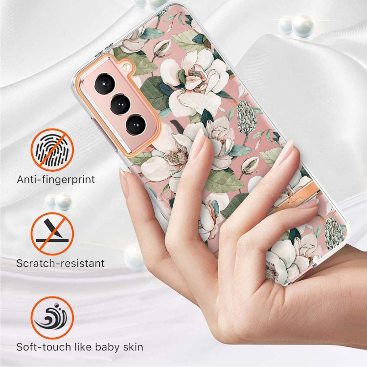 For Samsung Galaxy S21 5G Flowers and Plants Series IMD TPU Phone Case