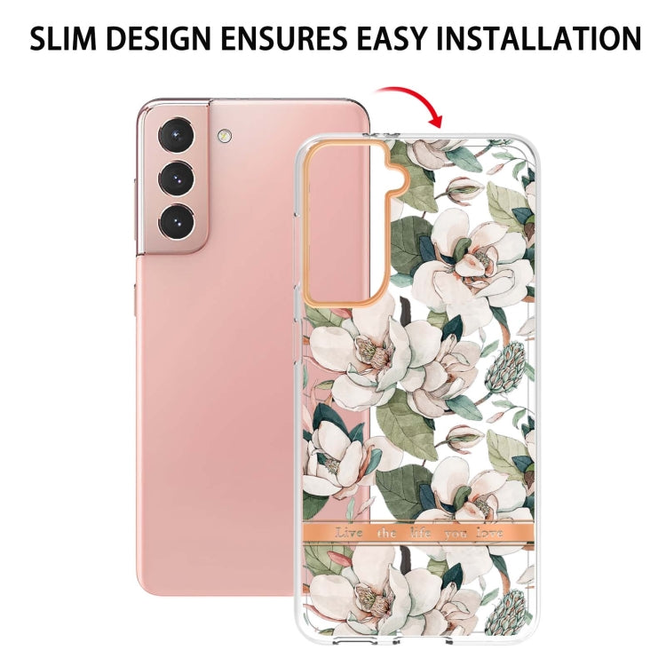 For Samsung Galaxy S21 5G Flowers and Plants Series IMD TPU Phone Case