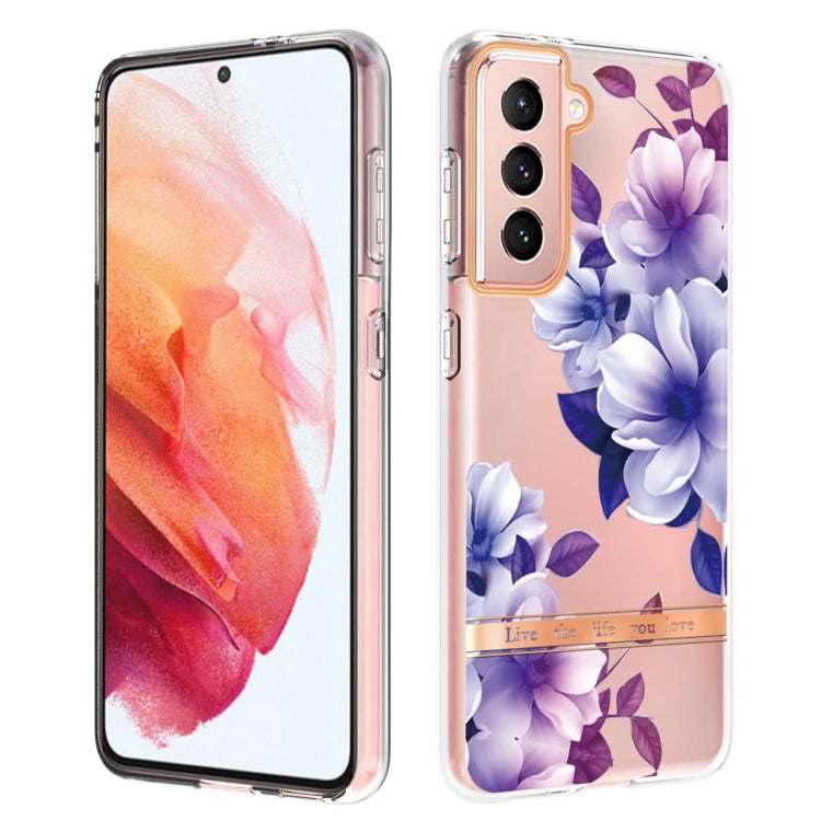 For Samsung Galaxy S21 5G Flowers and Plants Series IMD TPU Phone Case
