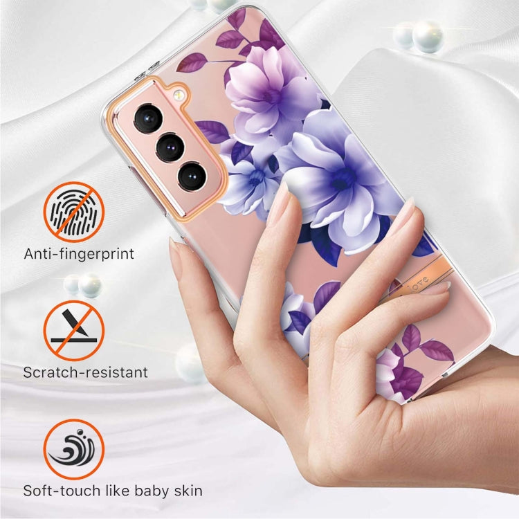 For Samsung Galaxy S21 5G Flowers and Plants Series IMD TPU Phone Case