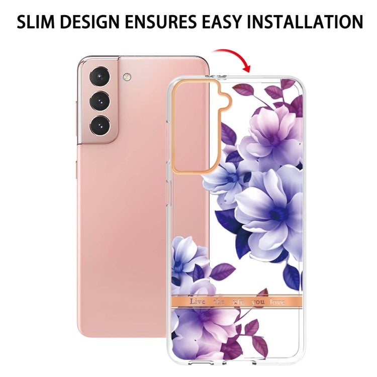 For Samsung Galaxy S21 5G Flowers and Plants Series IMD TPU Phone Case