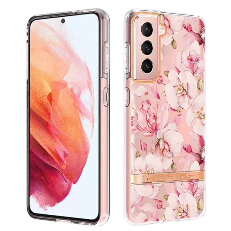 For Samsung Galaxy S21 5G Flowers and Plants Series IMD TPU Phone Case