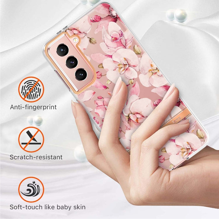 For Samsung Galaxy S21 5G Flowers and Plants Series IMD TPU Phone Case