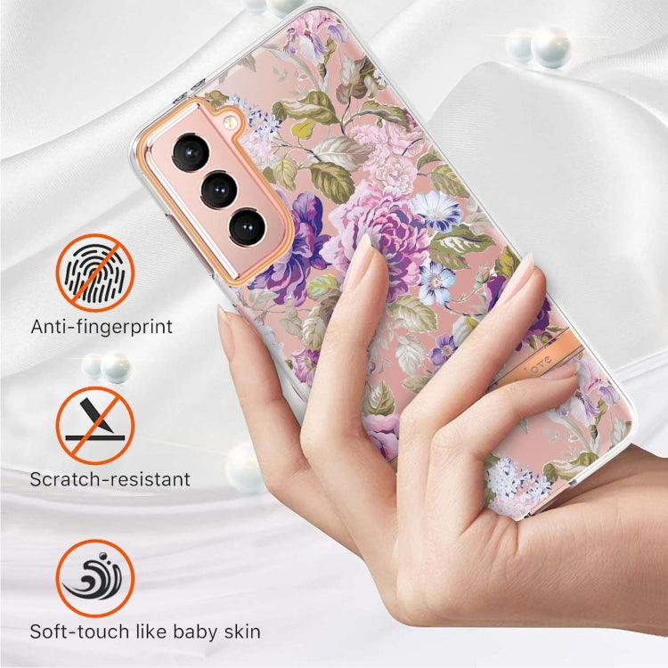 For Samsung Galaxy S21 5G Flowers and Plants Series IMD TPU Phone Case