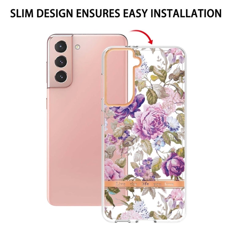For Samsung Galaxy S21 5G Flowers and Plants Series IMD TPU Phone Case