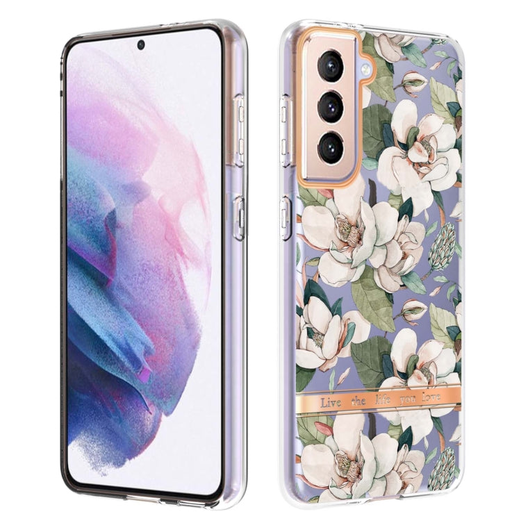For Samsung Galaxy S21+ 5G Flowers and Plants Series IMD TPU Phone Case