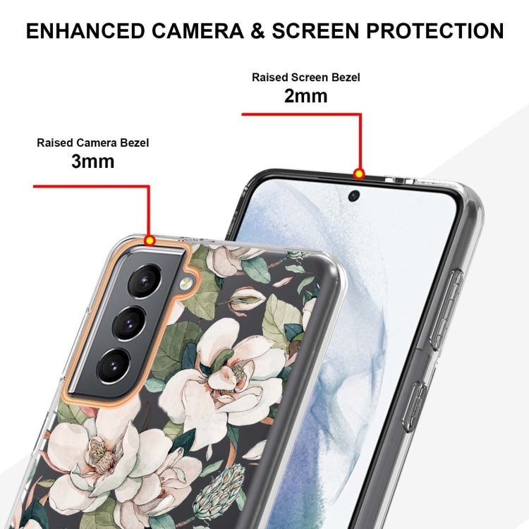 For Samsung Galaxy S21+ 5G Flowers and Plants Series IMD TPU Phone Case