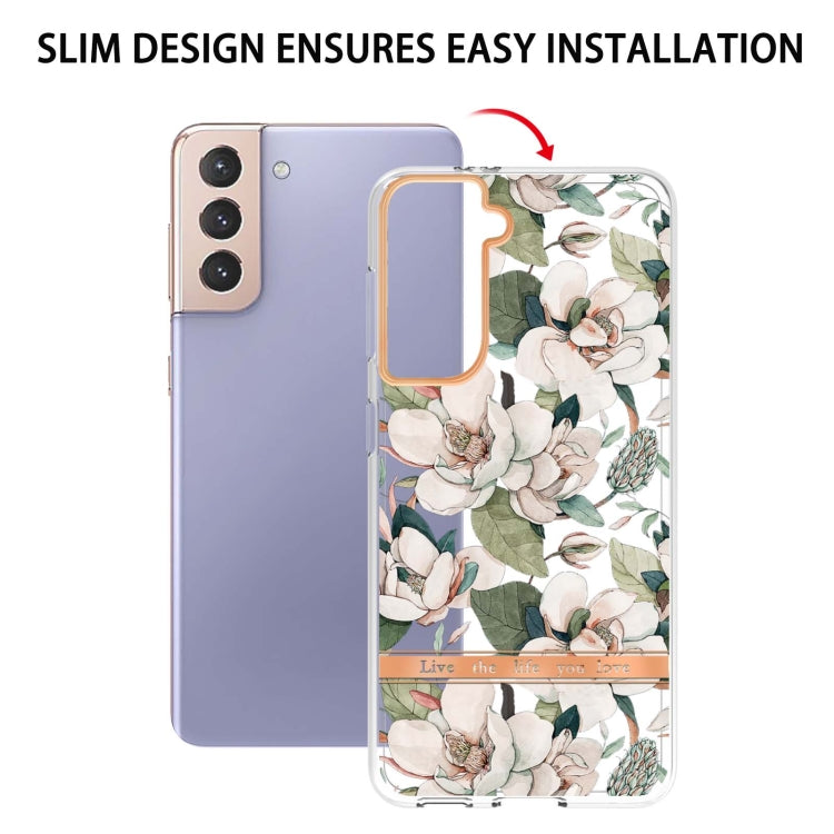 For Samsung Galaxy S21+ 5G Flowers and Plants Series IMD TPU Phone Case