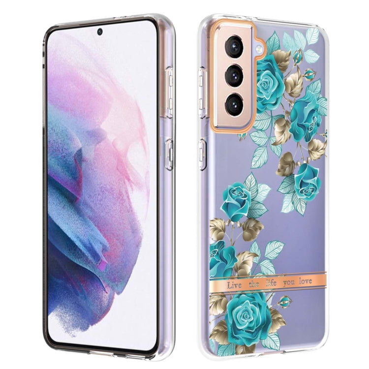 For Samsung Galaxy S21+ 5G Flowers and Plants Series IMD TPU Phone Case