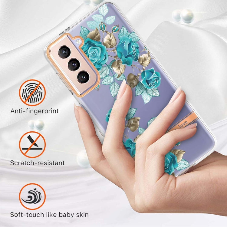 For Samsung Galaxy S21+ 5G Flowers and Plants Series IMD TPU Phone Case