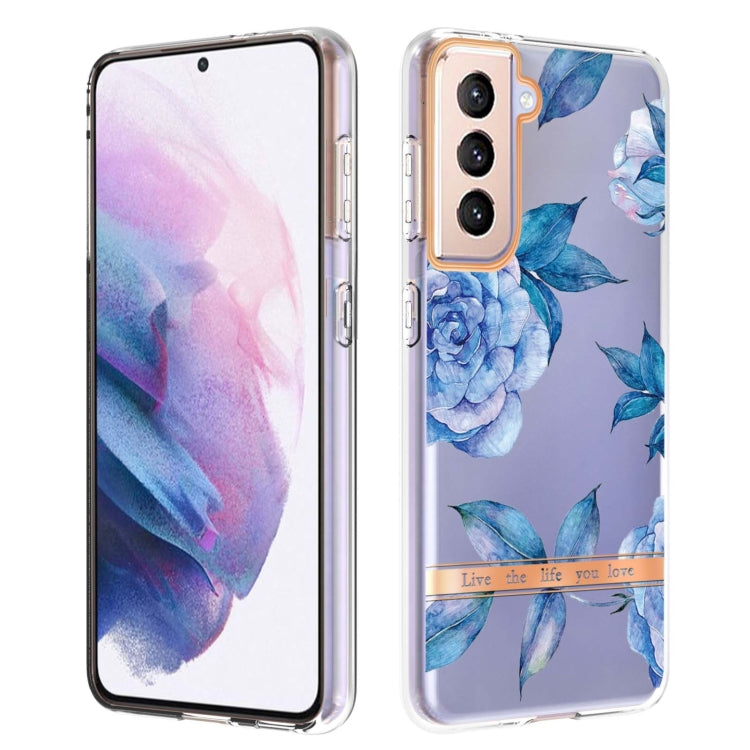 For Samsung Galaxy S21+ 5G Flowers and Plants Series IMD TPU Phone Case