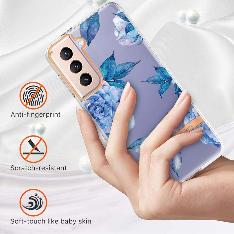 For Samsung Galaxy S21+ 5G Flowers and Plants Series IMD TPU Phone Case