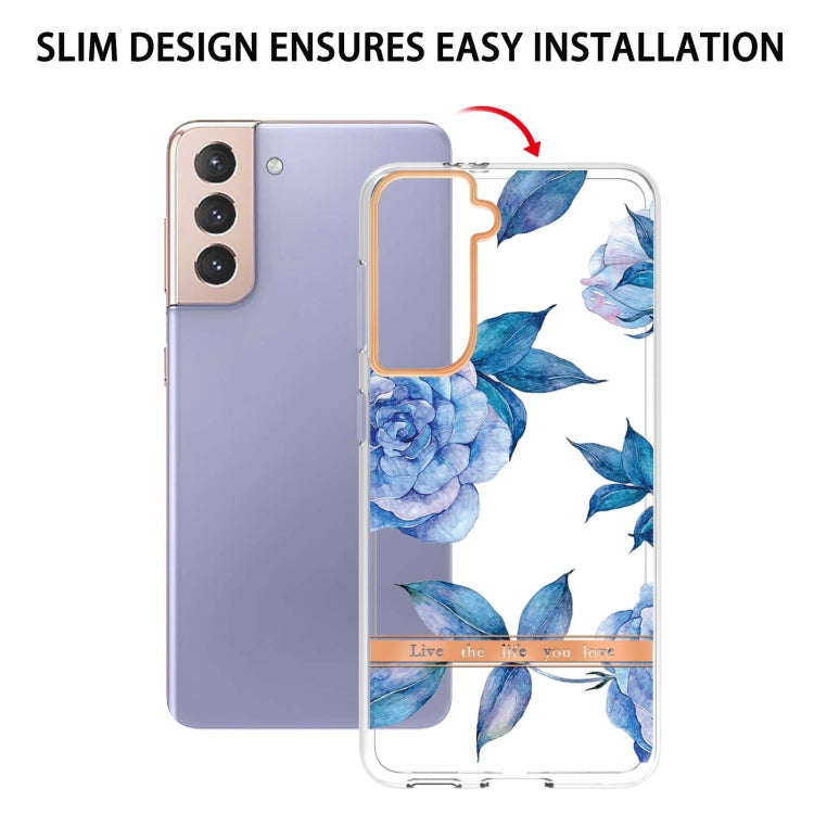For Samsung Galaxy S21+ 5G Flowers and Plants Series IMD TPU Phone Case
