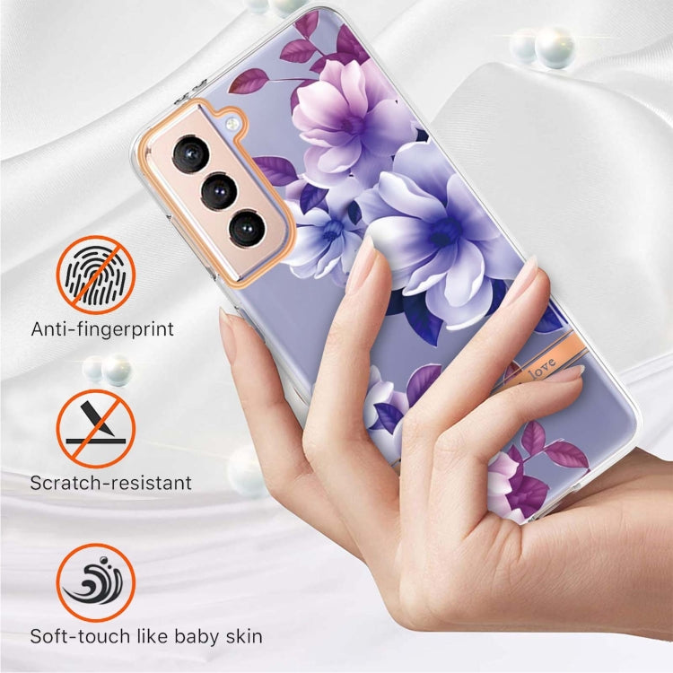 For Samsung Galaxy S21+ 5G Flowers and Plants Series IMD TPU Phone Case