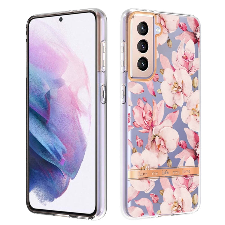 For Samsung Galaxy S21+ 5G Flowers and Plants Series IMD TPU Phone Case