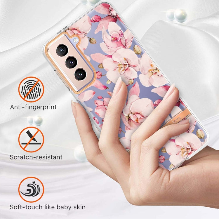For Samsung Galaxy S21+ 5G Flowers and Plants Series IMD TPU Phone Case