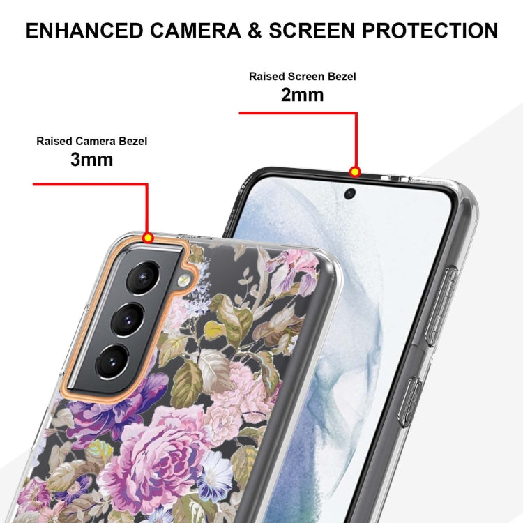 For Samsung Galaxy S21+ 5G Flowers and Plants Series IMD TPU Phone Case