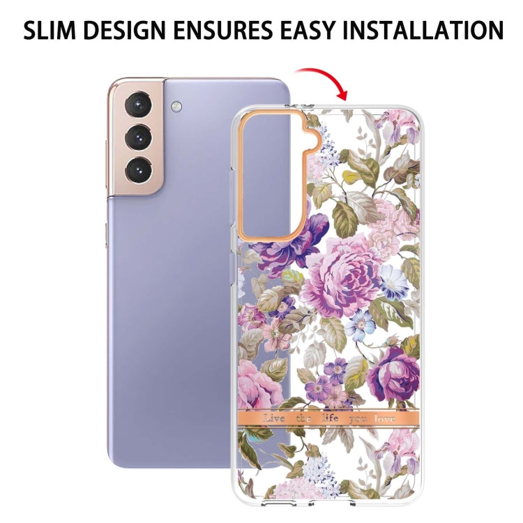 For Samsung Galaxy S21+ 5G Flowers and Plants Series IMD TPU Phone Case