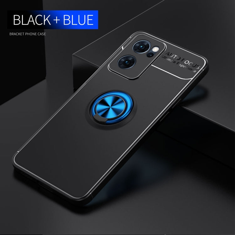 For OPPO Reno7 5G Metal Ring Holder 360 Degree Rotating TPU Phone Case