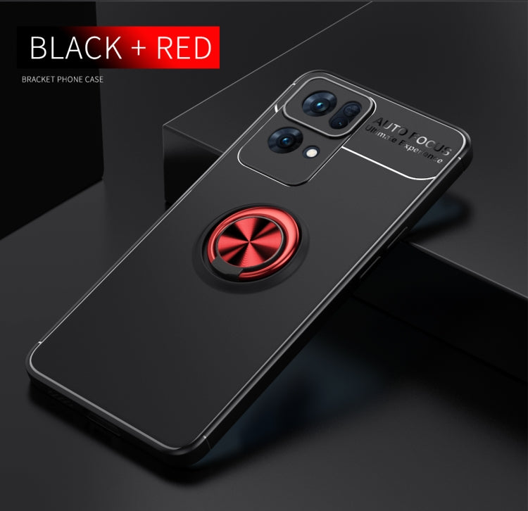 For OPPO Reno7 Pro 5G Metal Ring Holder 360 Degree Rotating TPU Phone Case