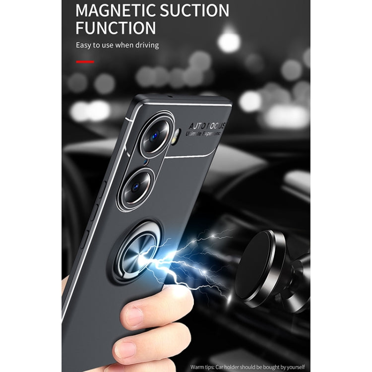 For Honor 60 Pro Metal Ring Holder 360 Degree Rotating TPU Phone Case