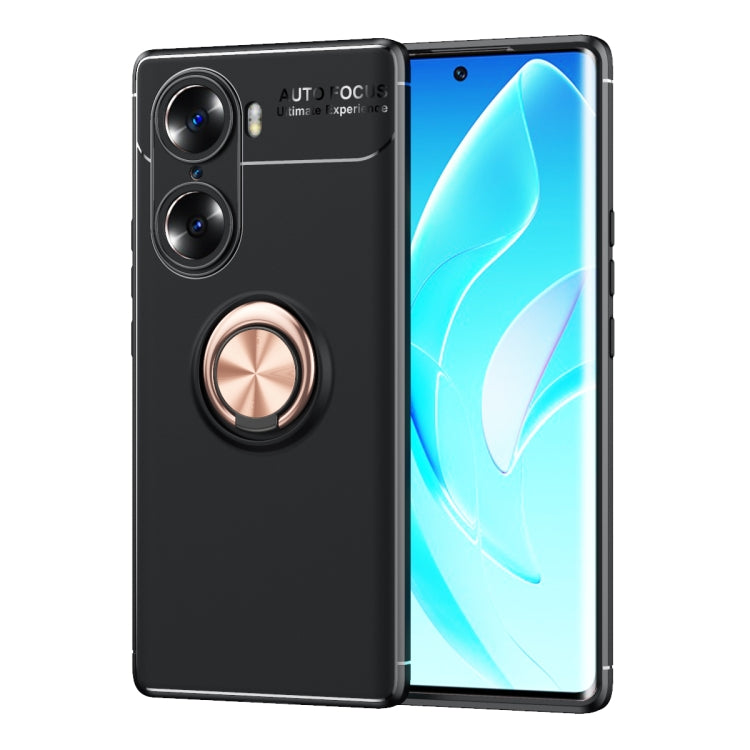 For Honor 60 Pro Metal Ring Holder 360 Degree Rotating TPU Phone Case