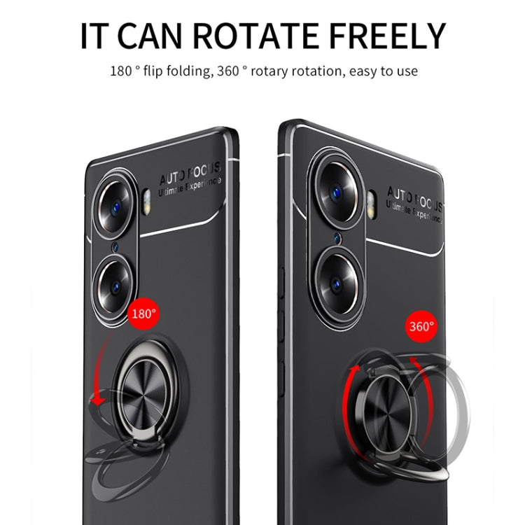 For Honor 60 Pro Metal Ring Holder 360 Degree Rotating TPU Phone Case