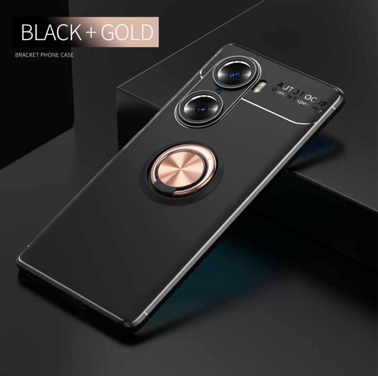 For Honor 60 Metal Ring Holder 360 Degree Rotating TPU Phone Case