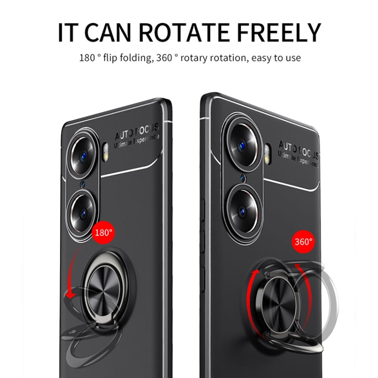 For Honor 60 Metal Ring Holder 360 Degree Rotating TPU Phone Case