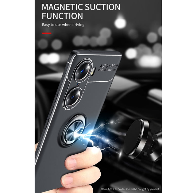 For Honor 60 Metal Ring Holder 360 Degree Rotating TPU Phone Case